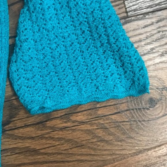 Turquoise Movie Night Sweater - Picture 3 of 7